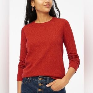 J Crew Teddie Cotton Wool Blend - Burnished Rust Orange - Size M